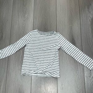 Cat & Jack Striped Gray Kids Long Sleeve Shirt